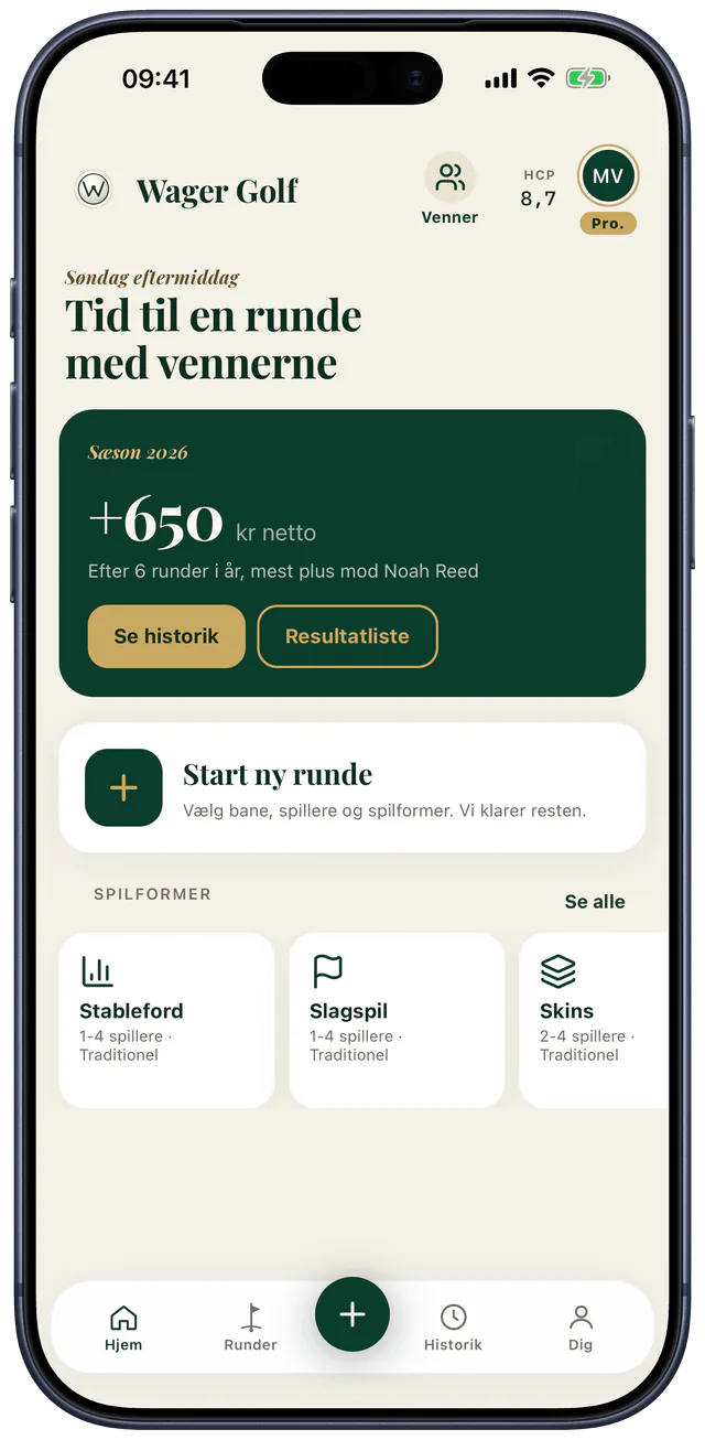 Sæsonsaldo og resultatliste