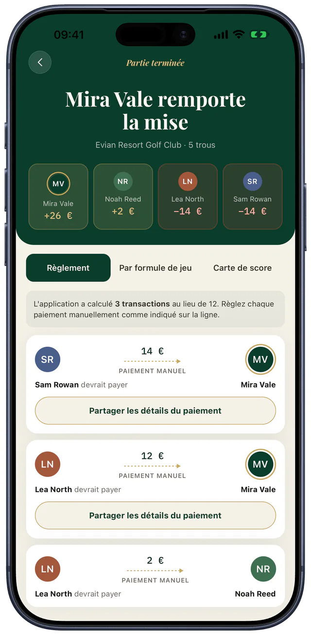 Solde final calculé